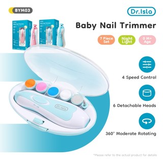 Dr.isla 6 in1 Electric Baby Nail Trimmer Nail Clipper Adult Nail Polisher Pedicure Baby Nail Clipper BYM03
