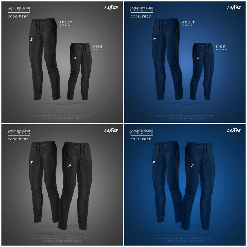 LAKOH SPORT TRACK PANTS / LONG TRACK PANTS / BOYS AND ADULTS TRACK PANTS