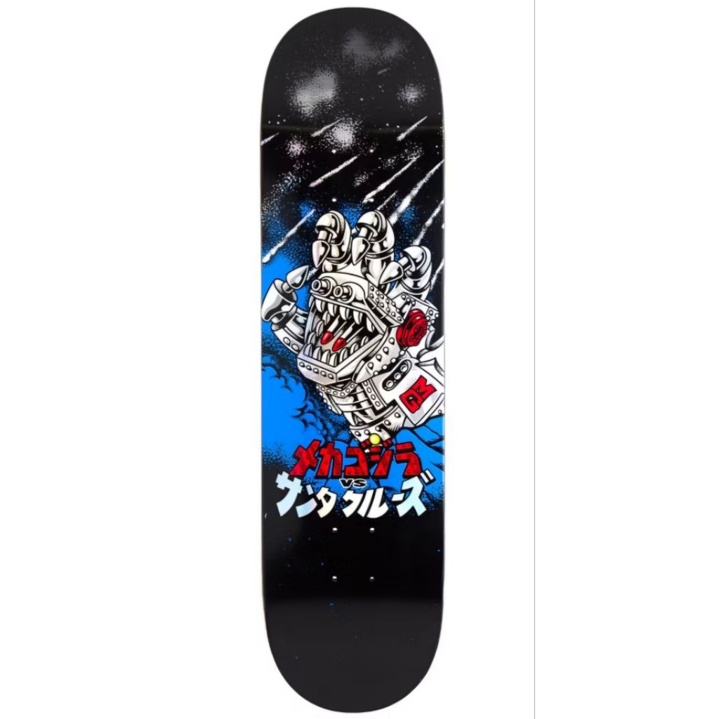 Santa Cruz x Godzilla Mecha Hand Skateboard Deck 8.0