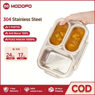 MODOFO Layer Bento Lunch Box Stainless Steel 304 Bekas Makanan Bertutup Bekal Makanan Kanak Kanak Lunch Box Kids Adults