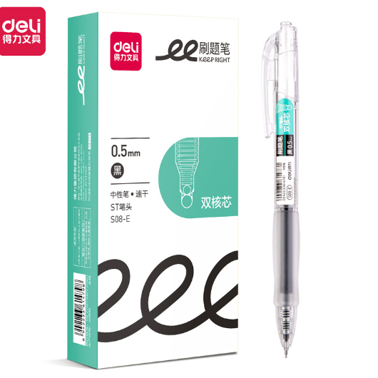 ปากกาเจลแบบยืดหดได้ Deli S08-E 0.5 มม. [ปากกาต่อ]