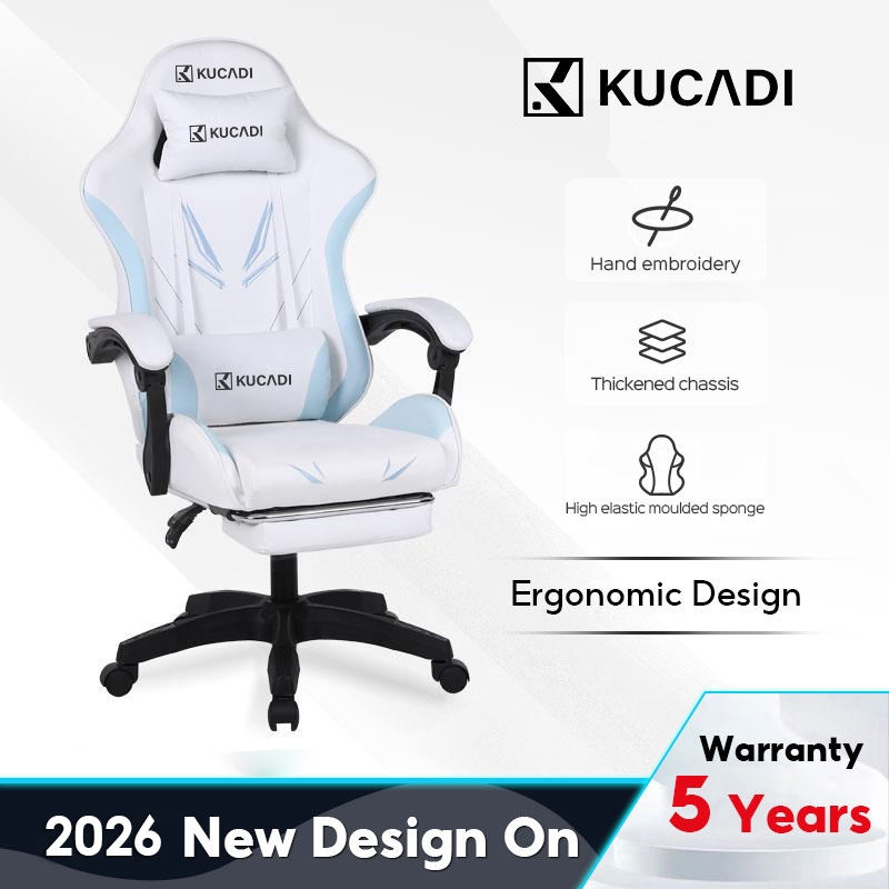 KUCADI เก้าอี้เกมมิ่งสีขาว / เก้าอี้ Office / เก้าอี้คอมพิวเตอร์ / Kerus Gaming / Kursi Gamingรับประ
