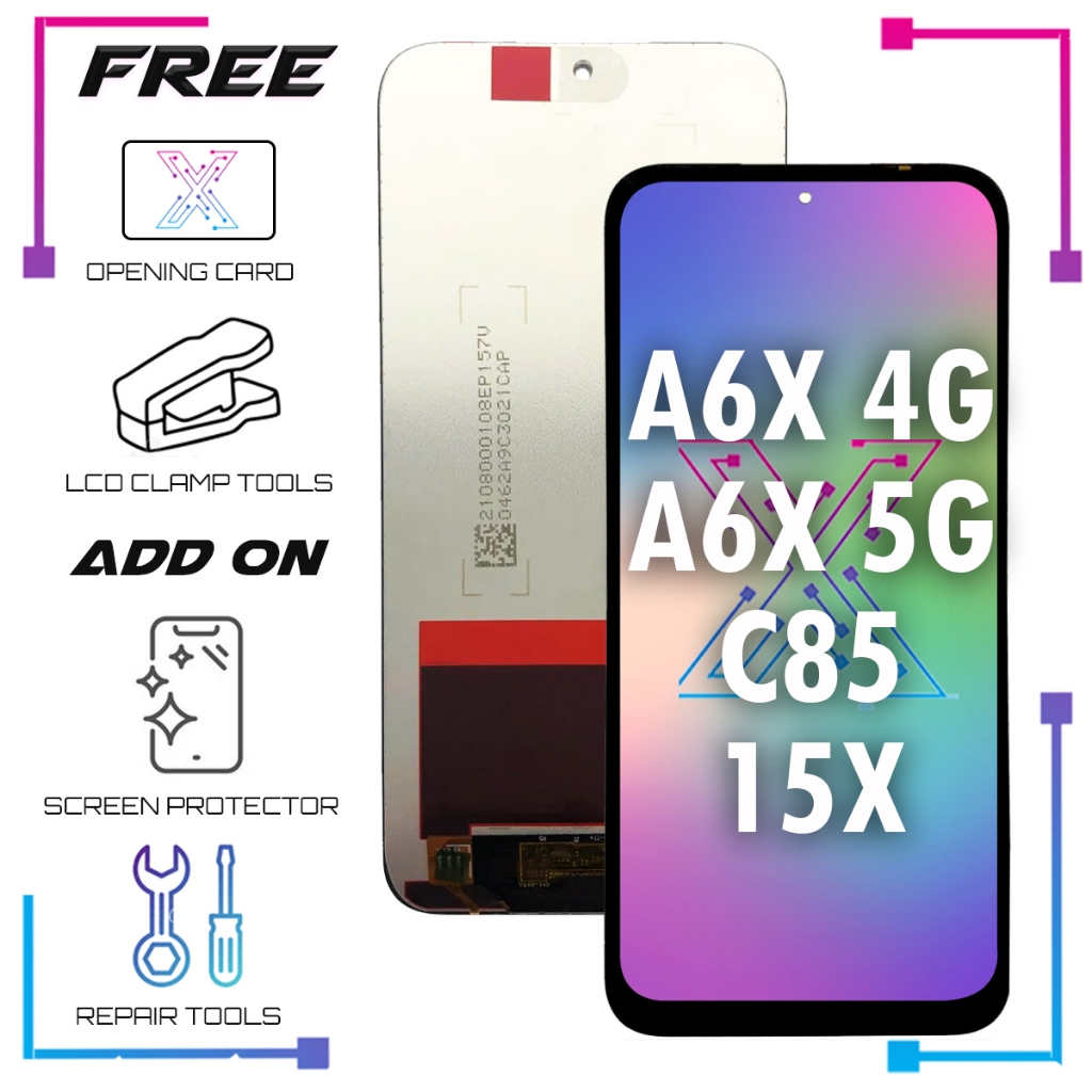 LCD สําหรับ OPPO A6X 4G / A6X 5G / A6T 5G / A6 5G / REALME C85 / REALME NARZO 90X (พร้อมจอแสดงผลหน้าจอสัมผัส)