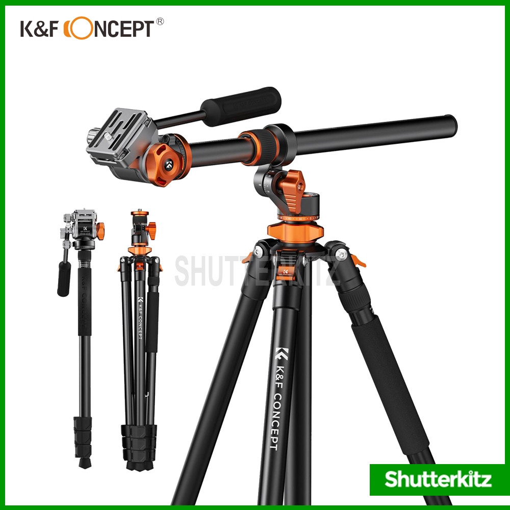 ขาตั้งกล้องวิดีโอ K&F Concept T254A7 พร้อมหัวของเหลว FH-03