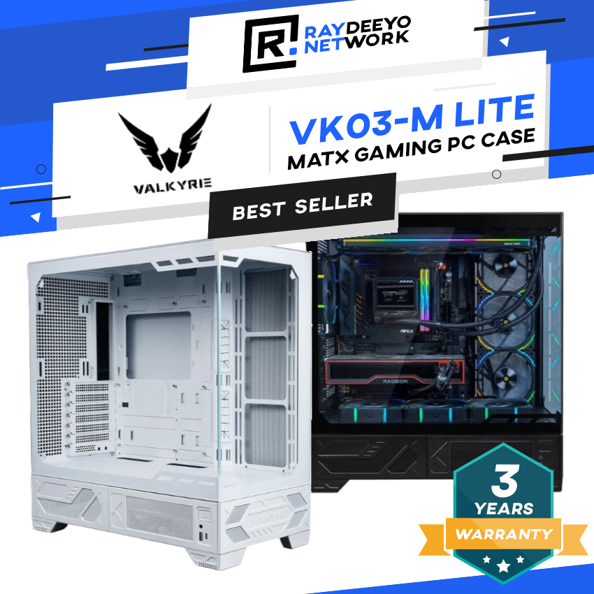 Valkyrie VK03-M Lite ARGB M-ATX Gaming Case ที่มีมุมมองพาโนรามา 270
