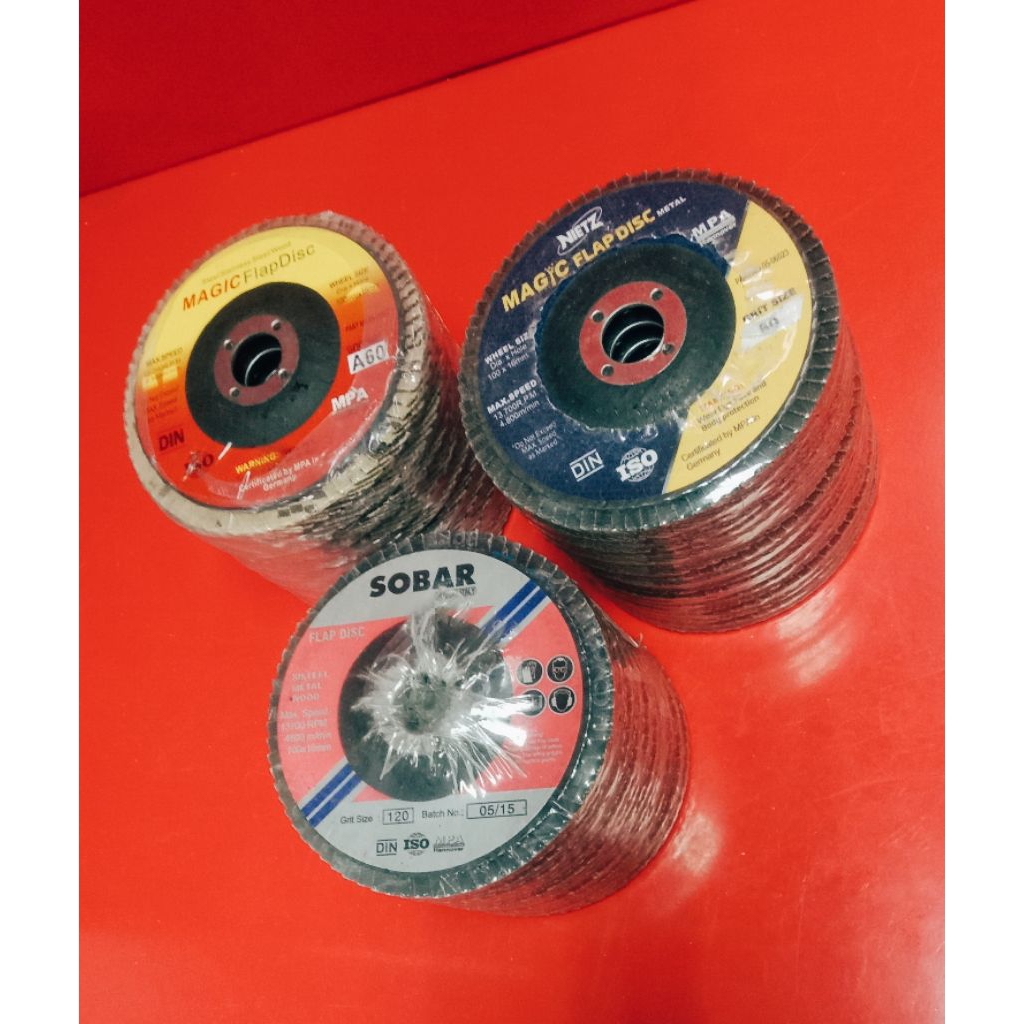 Magic/Sobar/Nietz ขัดอลูมิเนียมออกไซด์ Flap ล้อ Disc(100 X 16 มม.) สําหรับเครื่องบดมุมโลหะไม้/Kertas