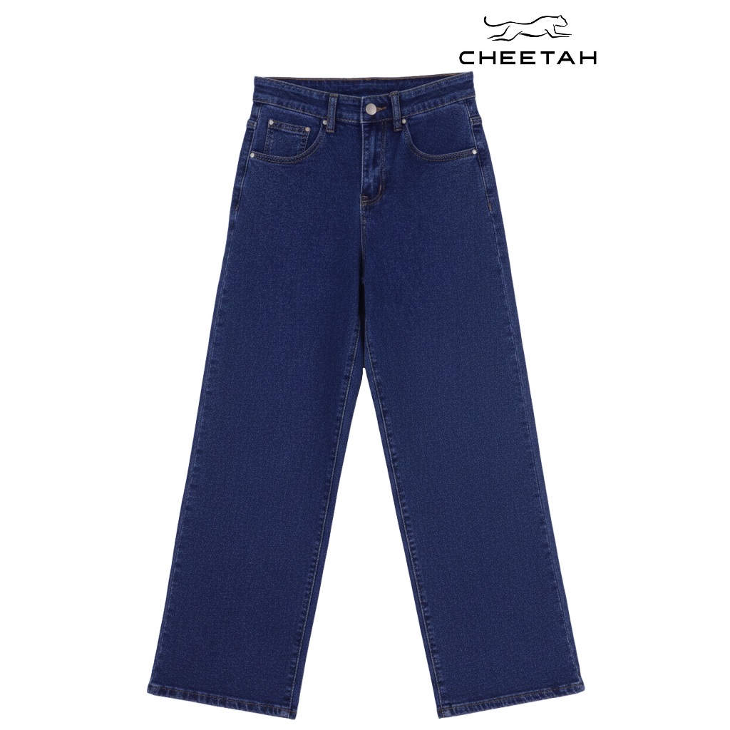 Cheetah Women Basic Straight Cut Spandex Denim Stretchable Long Pants - CL-111268