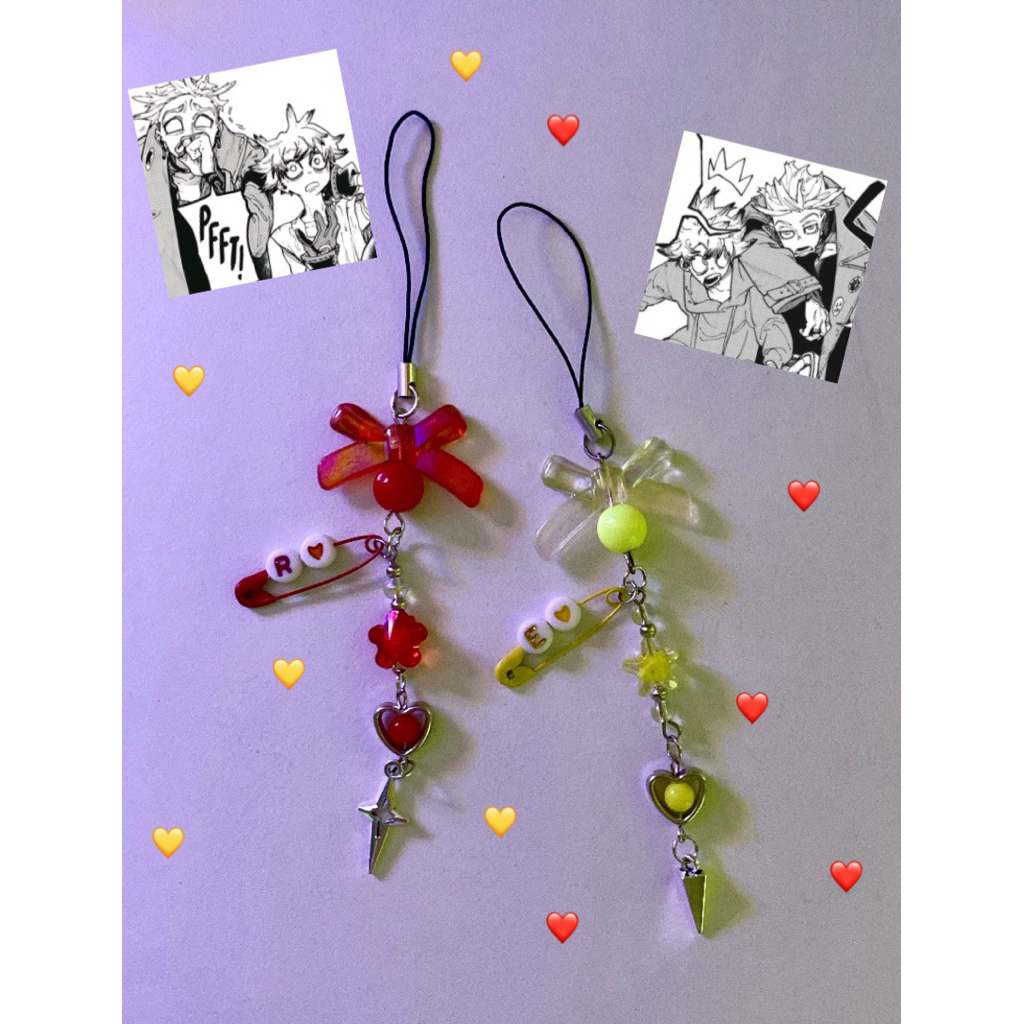 [HANDMADE] อะนิเมะ Gachiakuta Rudo Enjin พวงกุญแจเชือกเส้นเล็กโทรศัพท์