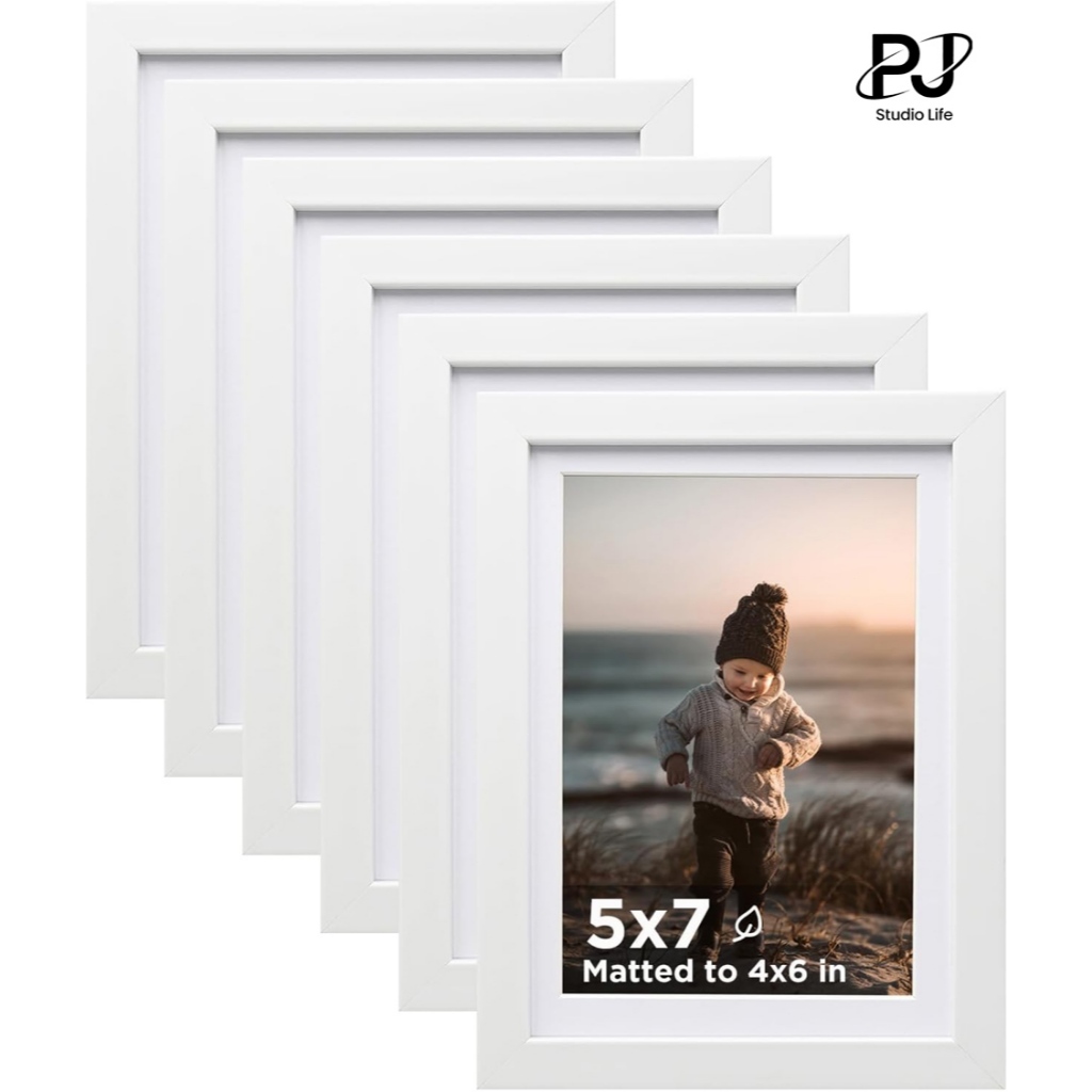 กรอบรูป 11R 50*70 ซม. 4R 6R 8R A4 A3 | กรอบรูปไม้สีดําสีขาวพร้อมเมาท์