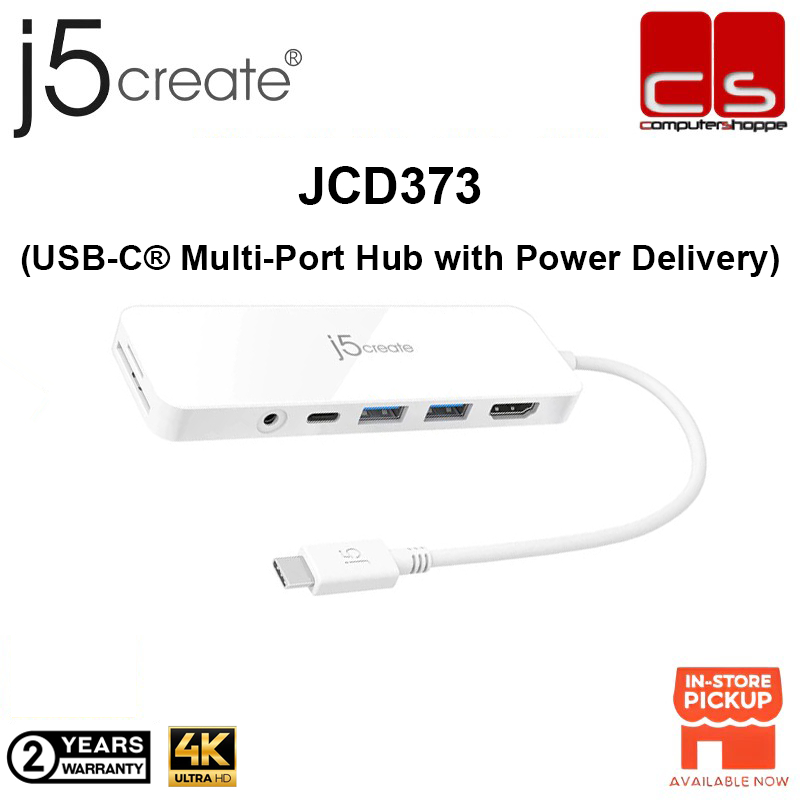 J5CREATE JCD373 (USB-C Multi-Port Hub พร้อม Power Delivery)