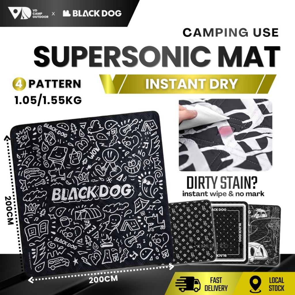 BLACKDOG เสื่อปิกนิก Outdoor Camping Ground Sheet Water Resist Ground Sheet Tikar Alas Perkhemahan