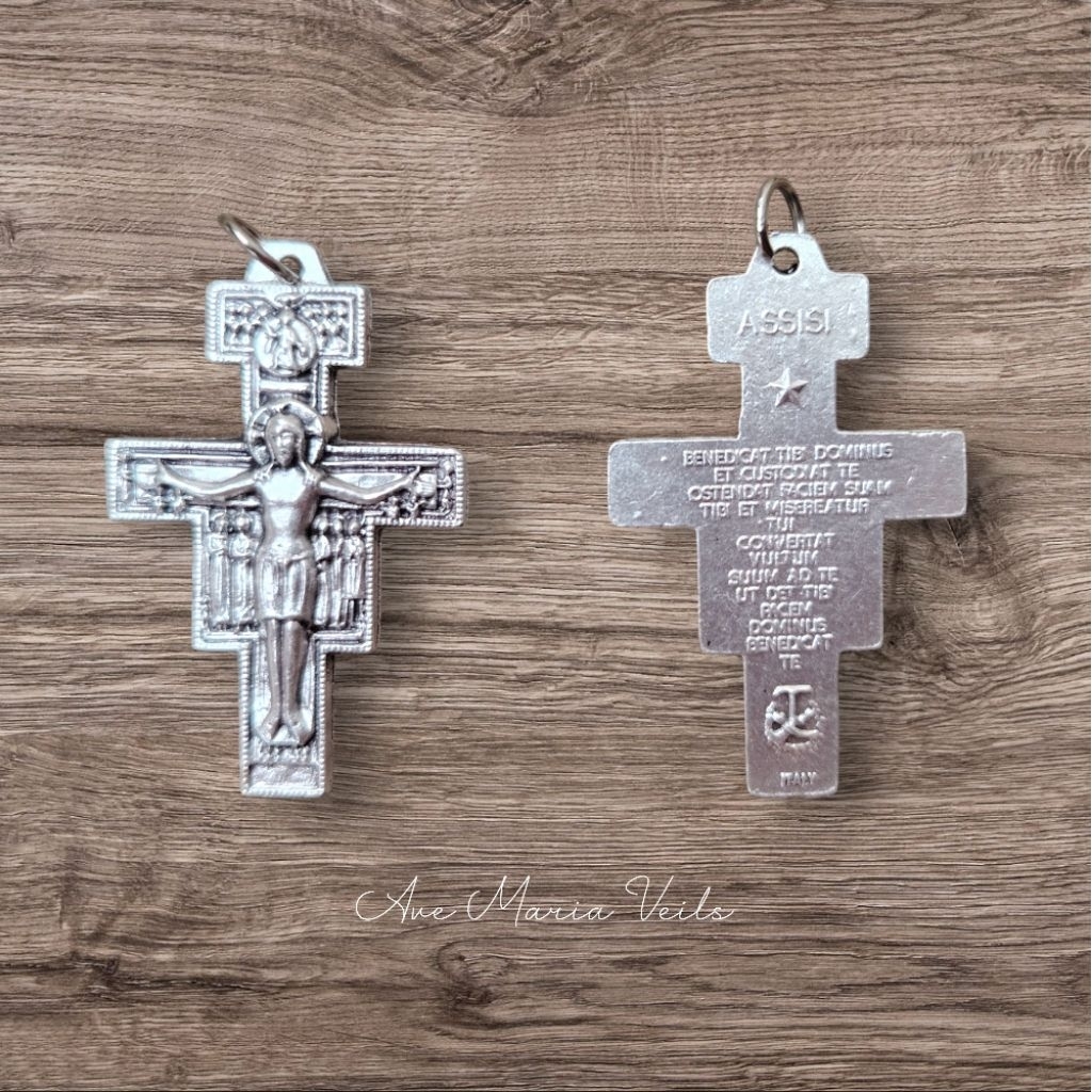 San Damiano Franciscan Crucifix, St Francis Assisi (Made in Italy )