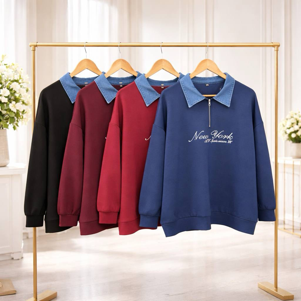 SWEASHIRT PLUS SIZE VIRAL ผู้หญิง MUSLIMAH BROOKLYN 63 SWEASHIRT - พลัสไซส์