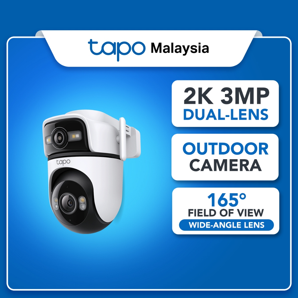 TP-Link Tapo C545D Outdoor Dual Lens 3MP 2K Security Camera AI Tracking, Night Vision & Two-Way Audi