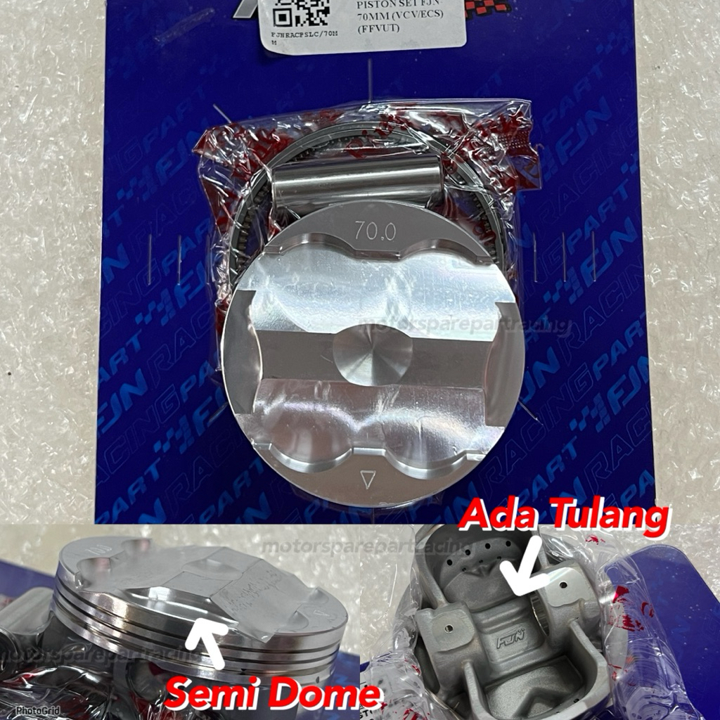 FJN PISTON ชุด LC135 / Y15 57MM 62MM 63MM 66MM 68MM 70MM 72MM 74MM DOME FORGED PISTON ชุด FJN RED LE