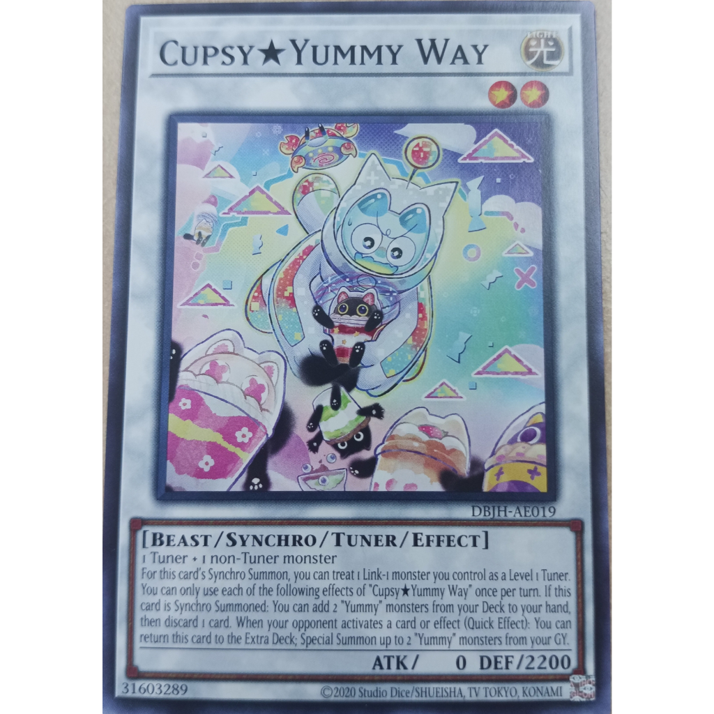 YUGIOH Cupsy★Yummy Way [DBJH-AE019-C] การ์ดเดี่ยว OCG