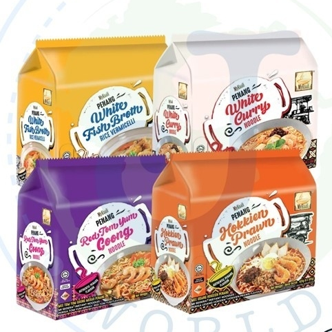 MYKUALI Signature Instant Noodles (4 Packets) HALAL Hokkien Prawn/Penang White Curry/Tomyum Goong/Mi