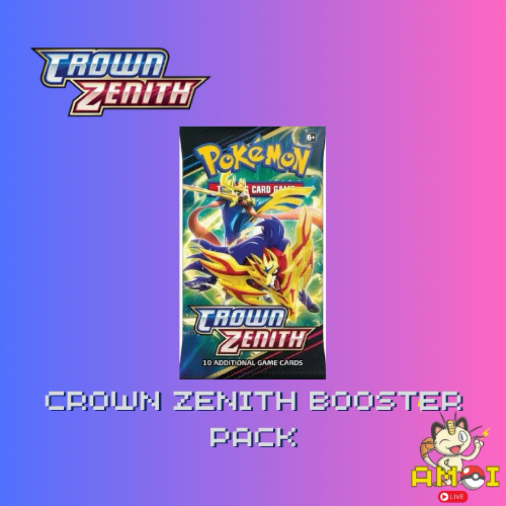 Pokémon TCG:(Live Rip) Pokemon Crown Zenith Booster Pack