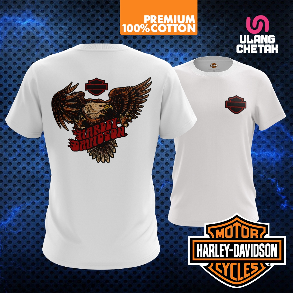 Harley Davidson Motorcycle D05 - เสื้อยืด Unisex ผ้าฝ้ายพรีเมี่ยม 100%
