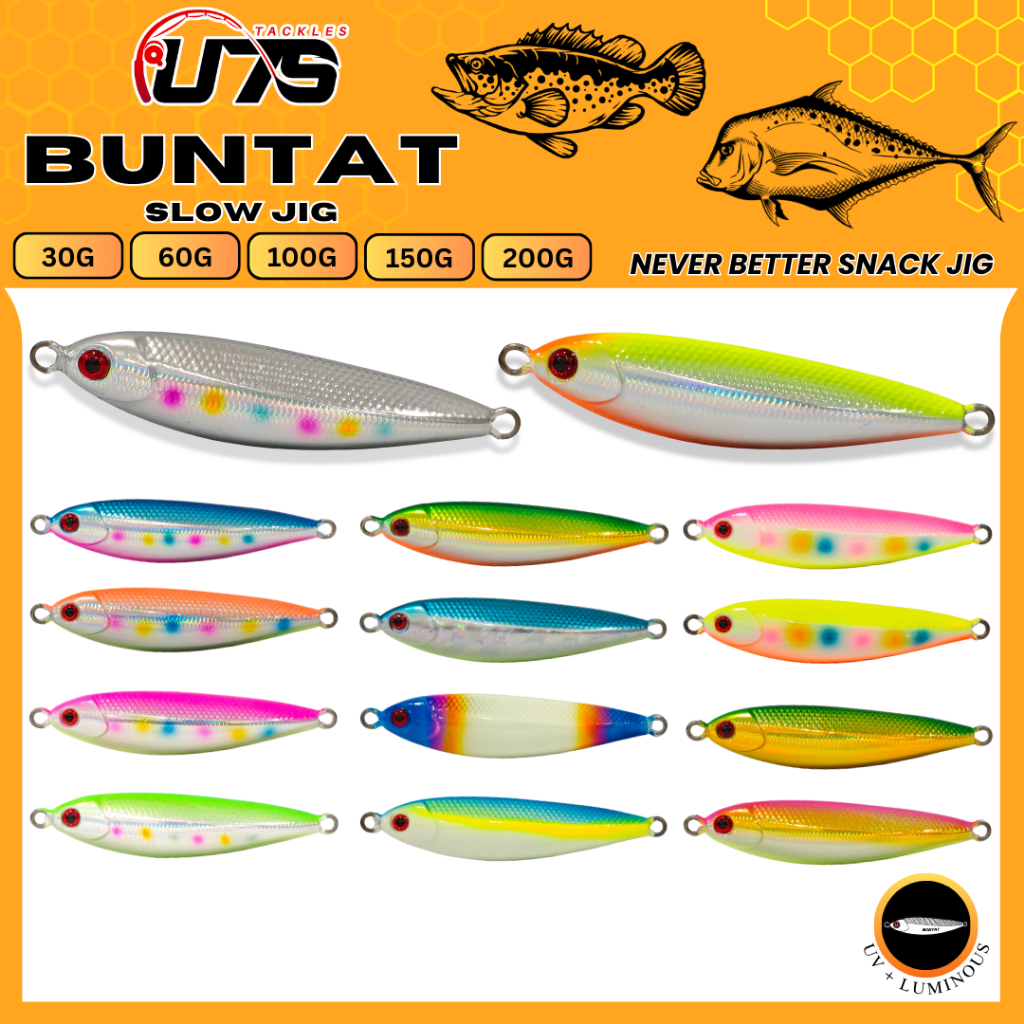 UTS BUNTAT Slow Jig/Jig Budak Gemok/Micro Jig/Light Jig/Jig Ebek Kerapu Jenagark Killer (30g 60g 100