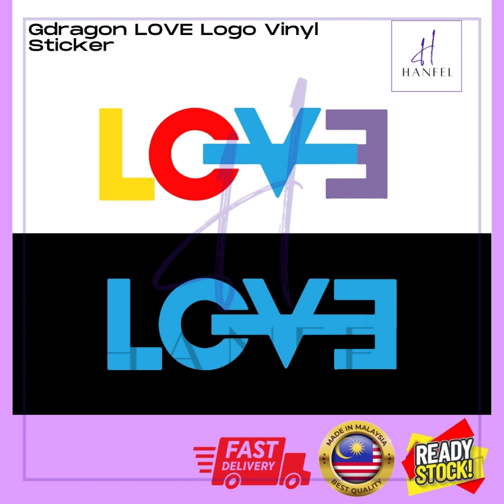 G-DRAGON LOVE POWER BIGBANG LOGO สติ๊กเกอร์ Kpop GD สติ๊กเกอร์ไวนิล (ไดคัท)