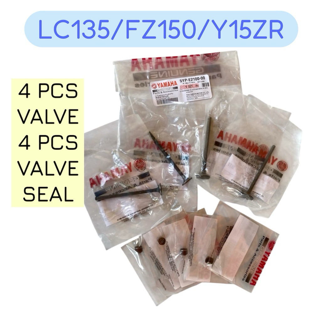 YAMAHA Y15ZR LC135 FZ150 INTAKE VALVE EX วาล์ว IN/EX มีวาล์วซีล 5YP-E211-00 / 5YP-2100-00