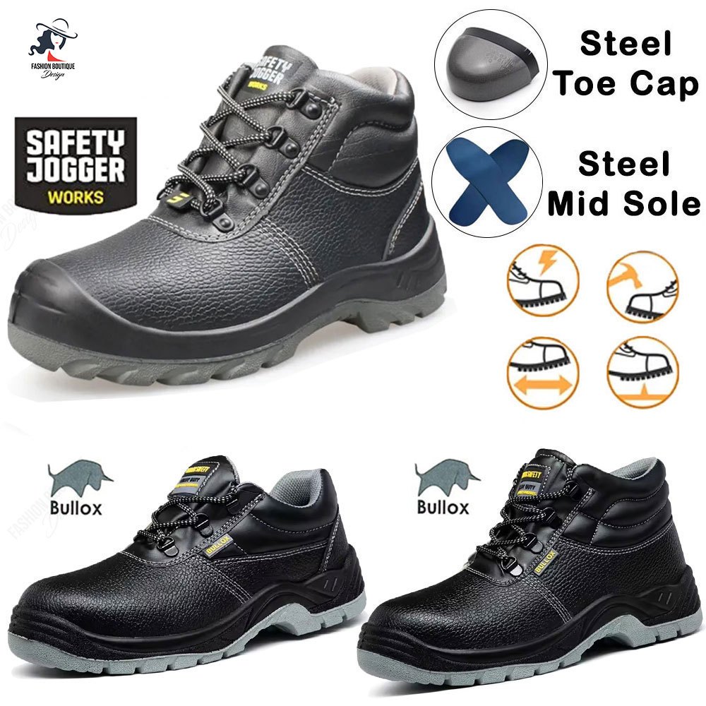 SAFETY JOGGER SAFETY BOOT SAFETY SHOES MEN HIGH CUT Kasut keselamatan