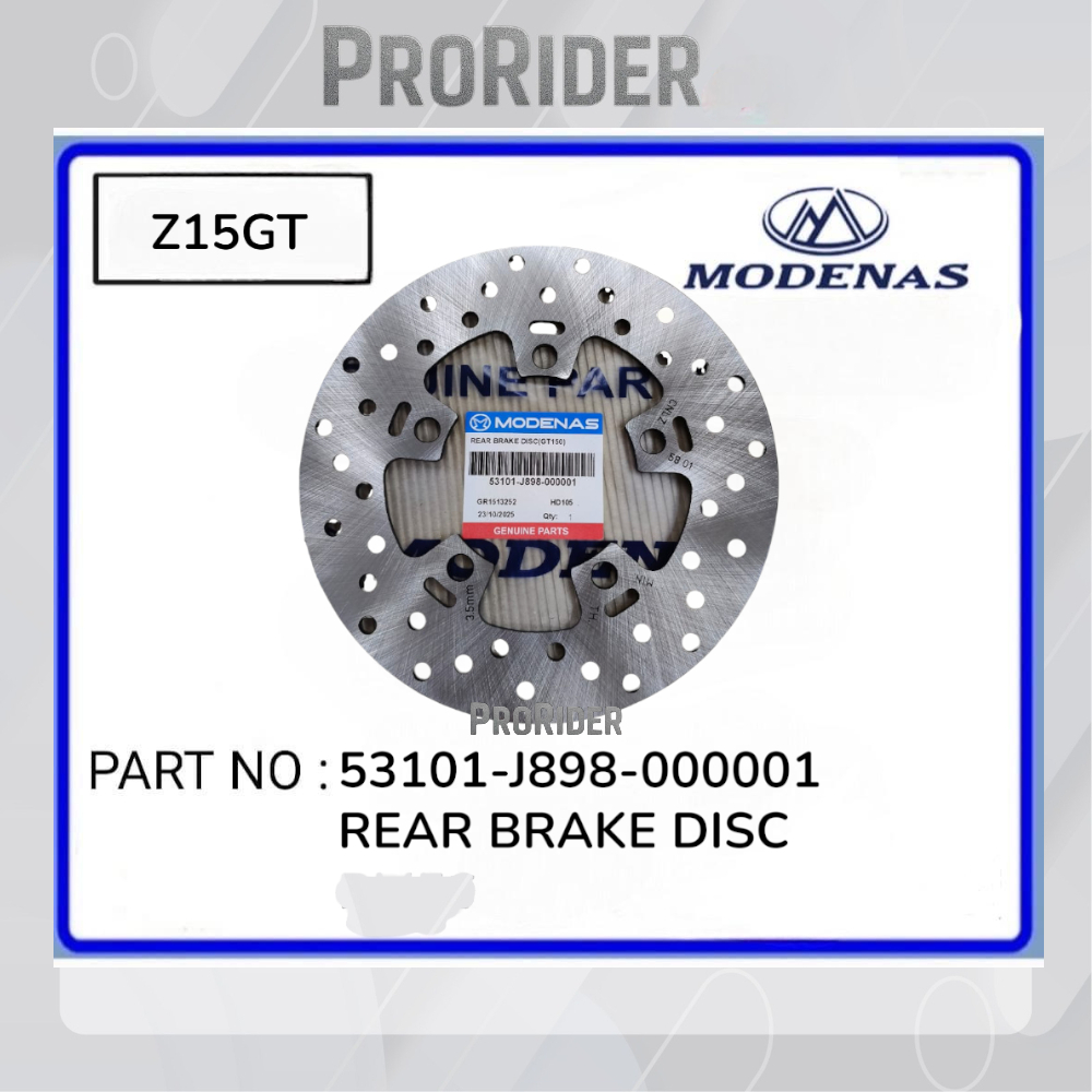53101-J898-000001 Z15GT Z150GT GT150 แผ่นดิสก์แผ่นดิสก์ด้านหลังเบรคโหมด