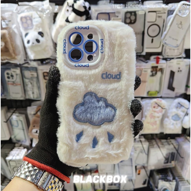 C13 Fluffy Cloud เคสโทรศัพท์สีขาวเคส IP 13 Pro Max / IP 14 Pro Max / IP 15 Pro Max / IP 16 / IP 16 P