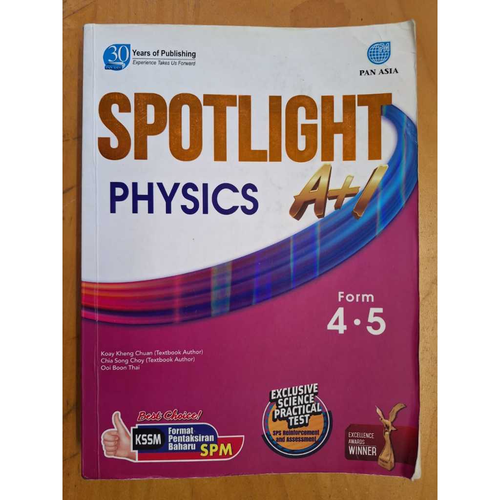 มือ2/มือสอง - English Revision Guide Spotlight Physics A+1 Form 4.5 KSSM Format Pentakiriran Baharu 