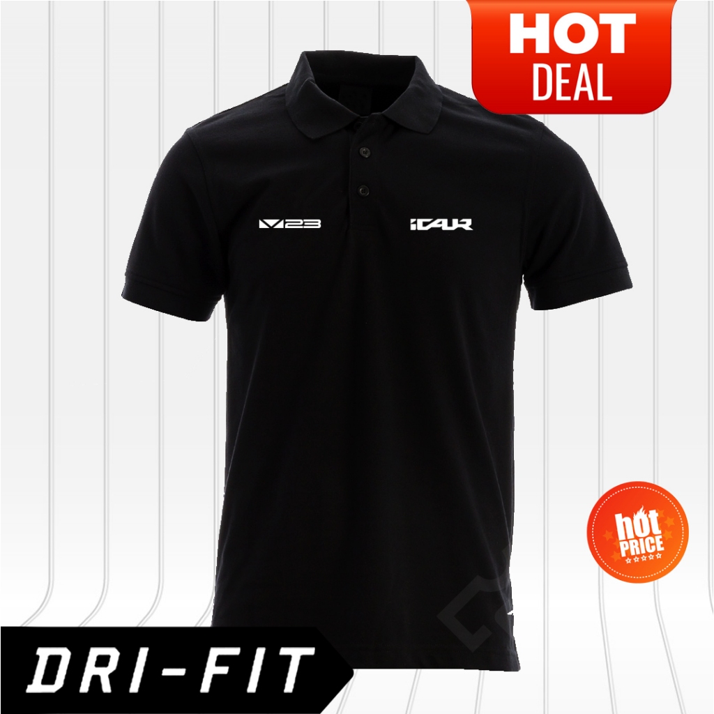 ใหม่ Polo iCAUR I CAUR V23 EV รถไมโครไฟเบอร์ Quick Dry Jersey 160 GSM SS แขนสั้น Unisex ผู้ใหญ่