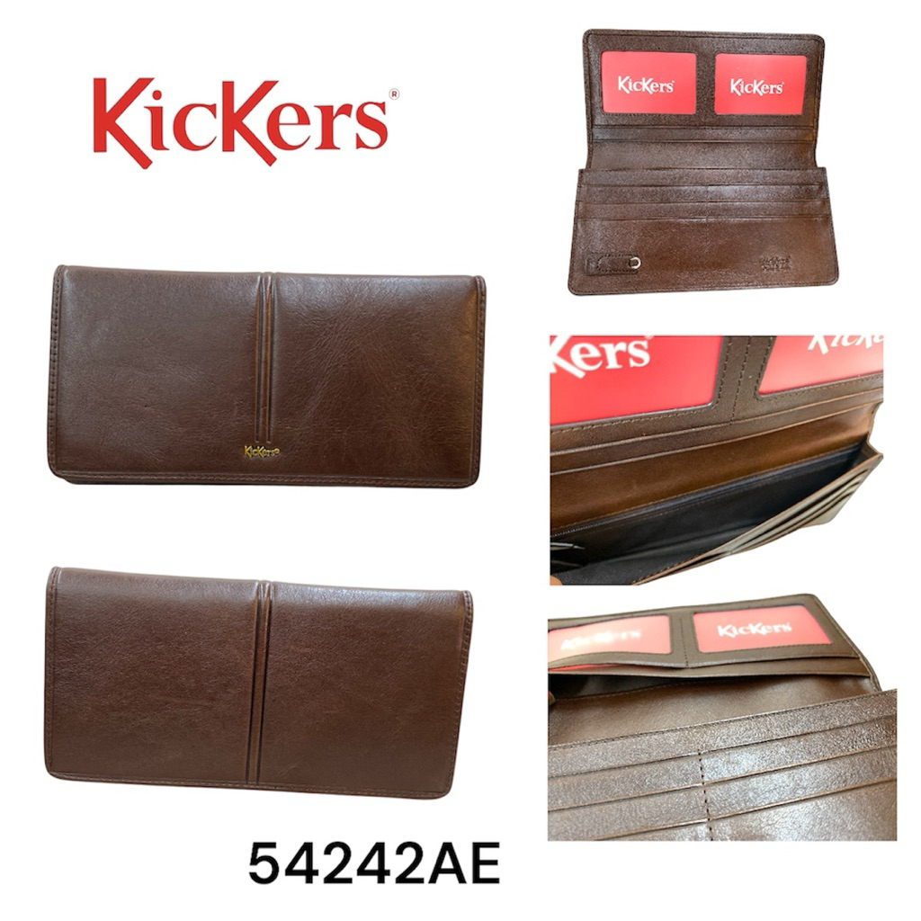 Kickers Leather Long Wallet 54314AE/542AE/54318AE ฟรีซิมการ์ด Eject Pin