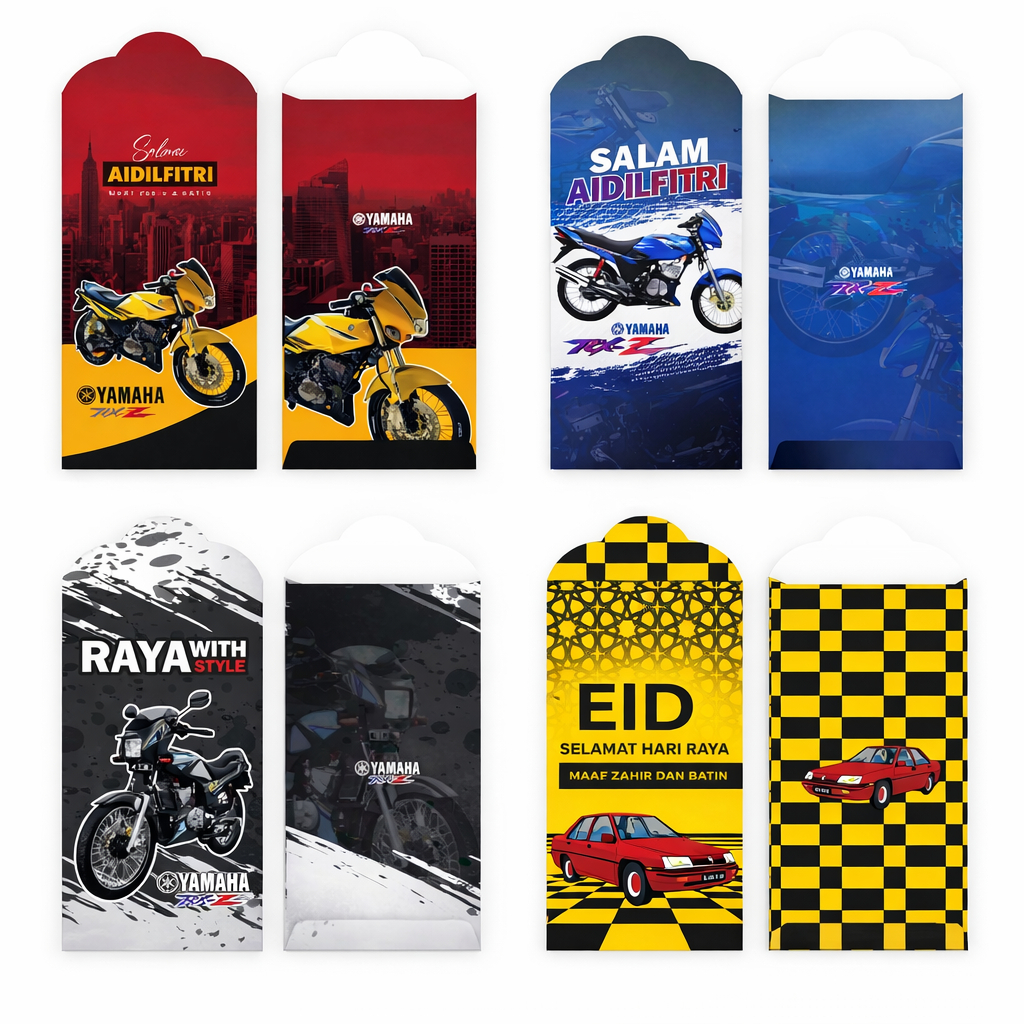 1 แพ็ค=10 ชิ้น Sampul Raya Viral Pelbagai Design RXZ Design Kartun Design Pestin Sampul Raya 2026