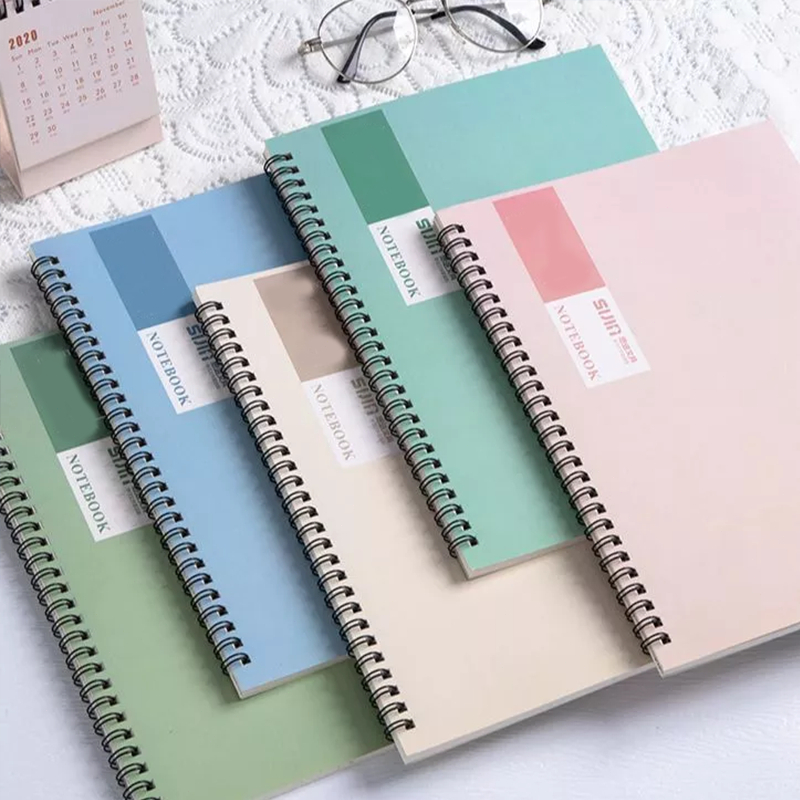 A5 Spring Spiral Notebook Student Binder Line Notebook 60 แผ่นสําหรับ Hight School LA560 1PC