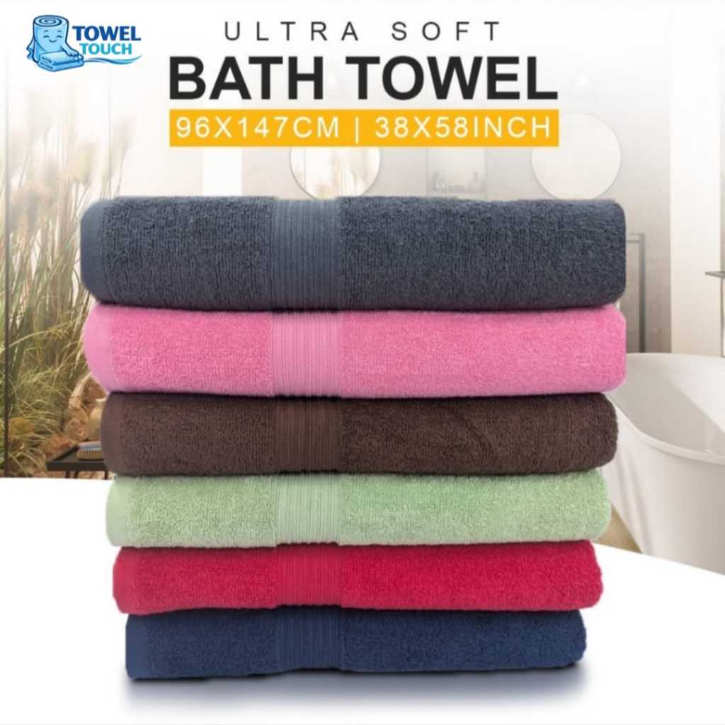 ผ้าเช็ดตัว Touch – ผ้าเช็ดตัวคอตตอน 100% พรีเมี่ยม (100X150 ซม. 660 GSM) | ซุปเปอร์ดูดซับ แห้งเร็ว A