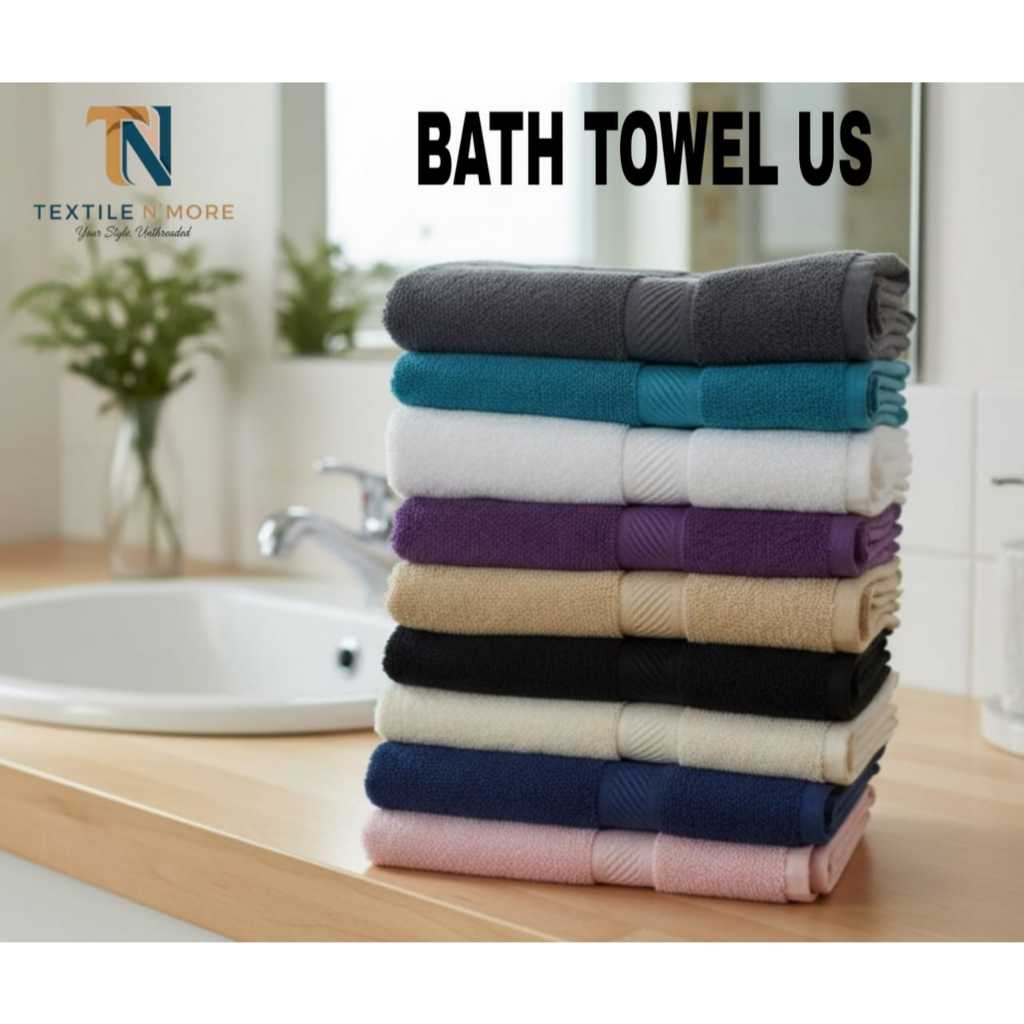 ผ้าเช็ดตัว US - 60x120CM | 500GSM 100% แหวนปั่นผ้าฝ้ายผ้าขนหนูดูดซับสูง Bath, Gym & Hotel Spa