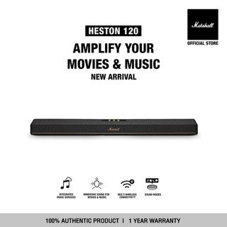 [NEW ARRIVAL] MARSHALL HESTON 120 SOUNDBAR with Dolby Atmos - BLACK