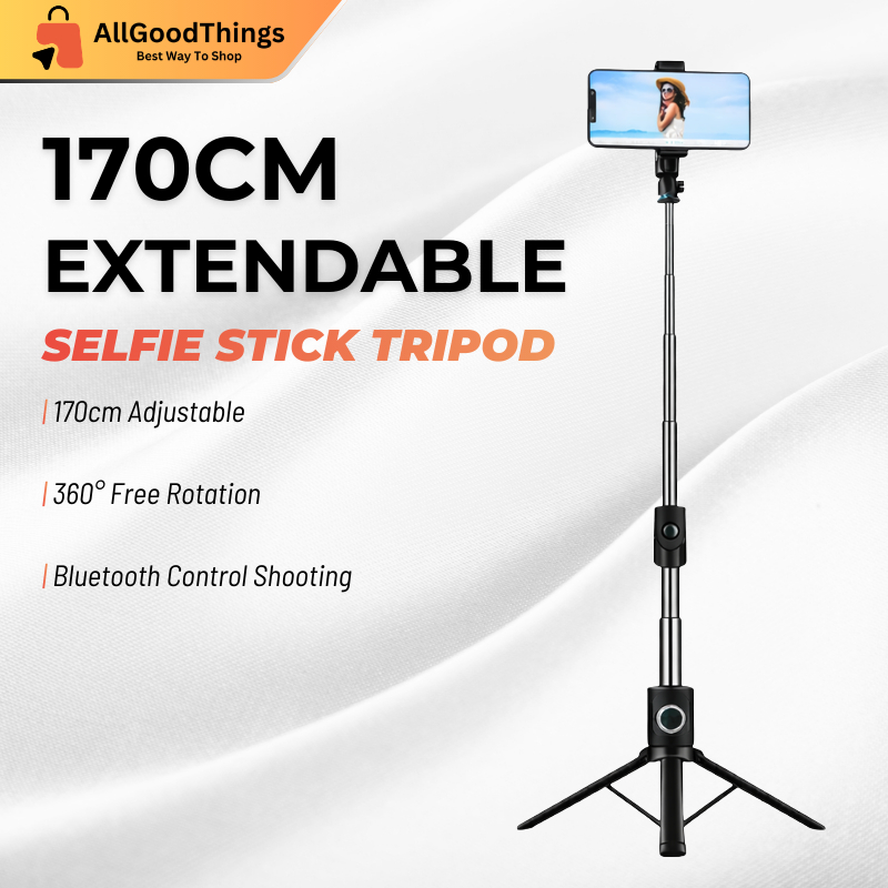 170 ซม.Selfie Stickขาตั้งกล้องผู้ถือโทรศัพท์มือถือMonopodบลูทูธชัตเตอร์ระยะไกลแบบพกพาขาตั้งกล้องสําห