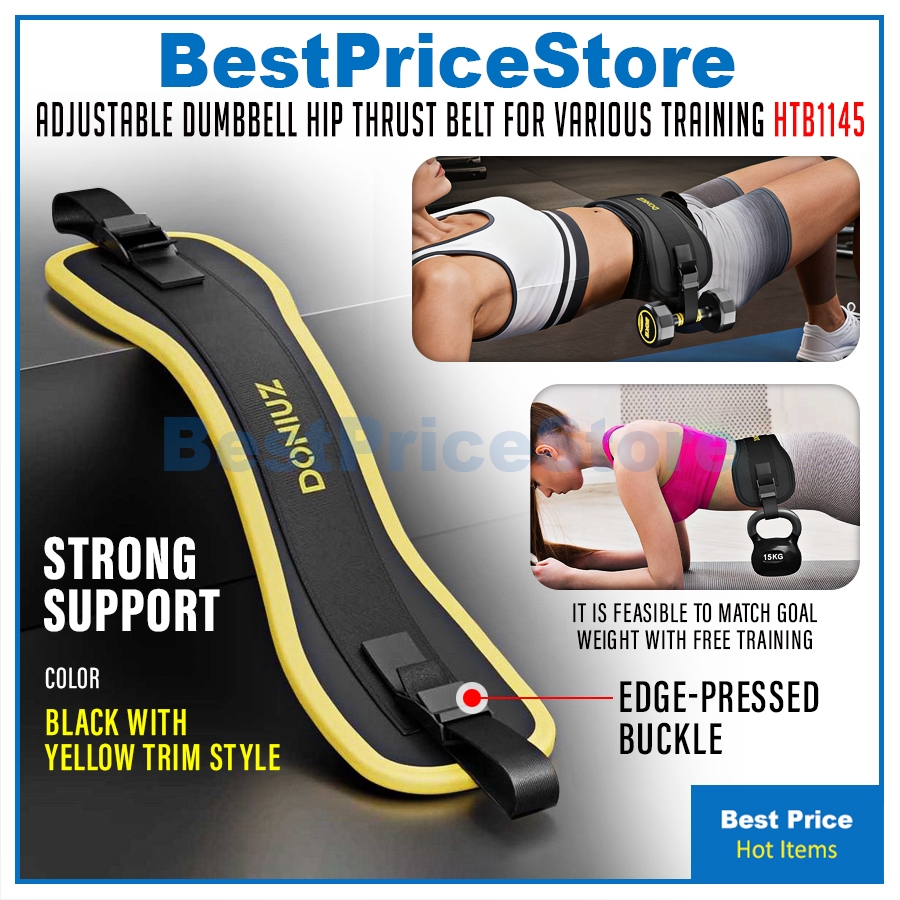 Dumbbell Hip Thrust Belt Weighted Glute Training Belt Squat Dip Belt Booty ออกกําลังกาย Gym อุปกรณ์ฟ
