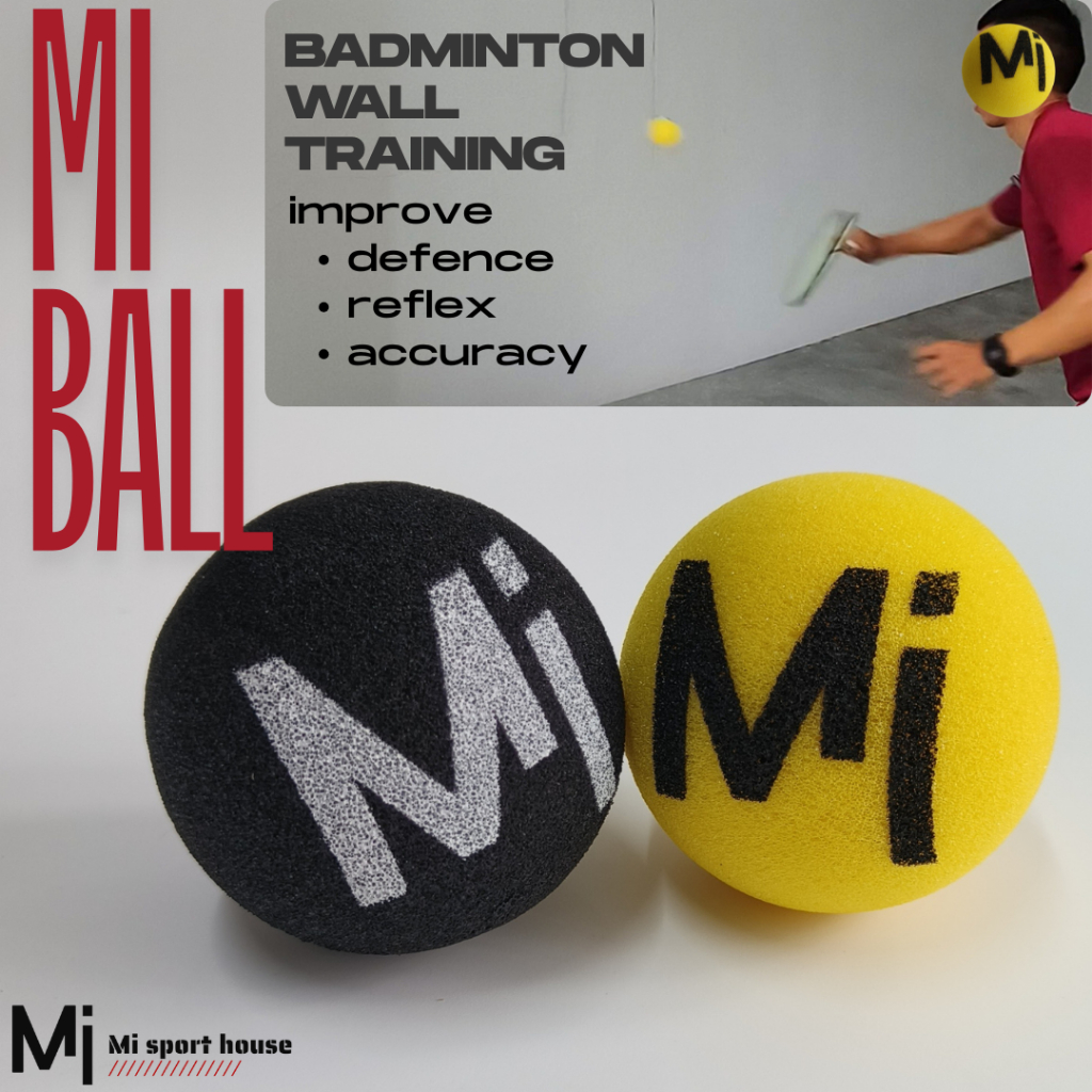 Mi Ball - Badminton Wall Training Latihan Dinding, ลูกขนไก่เทียม, Manmade Shutllecock, T ball