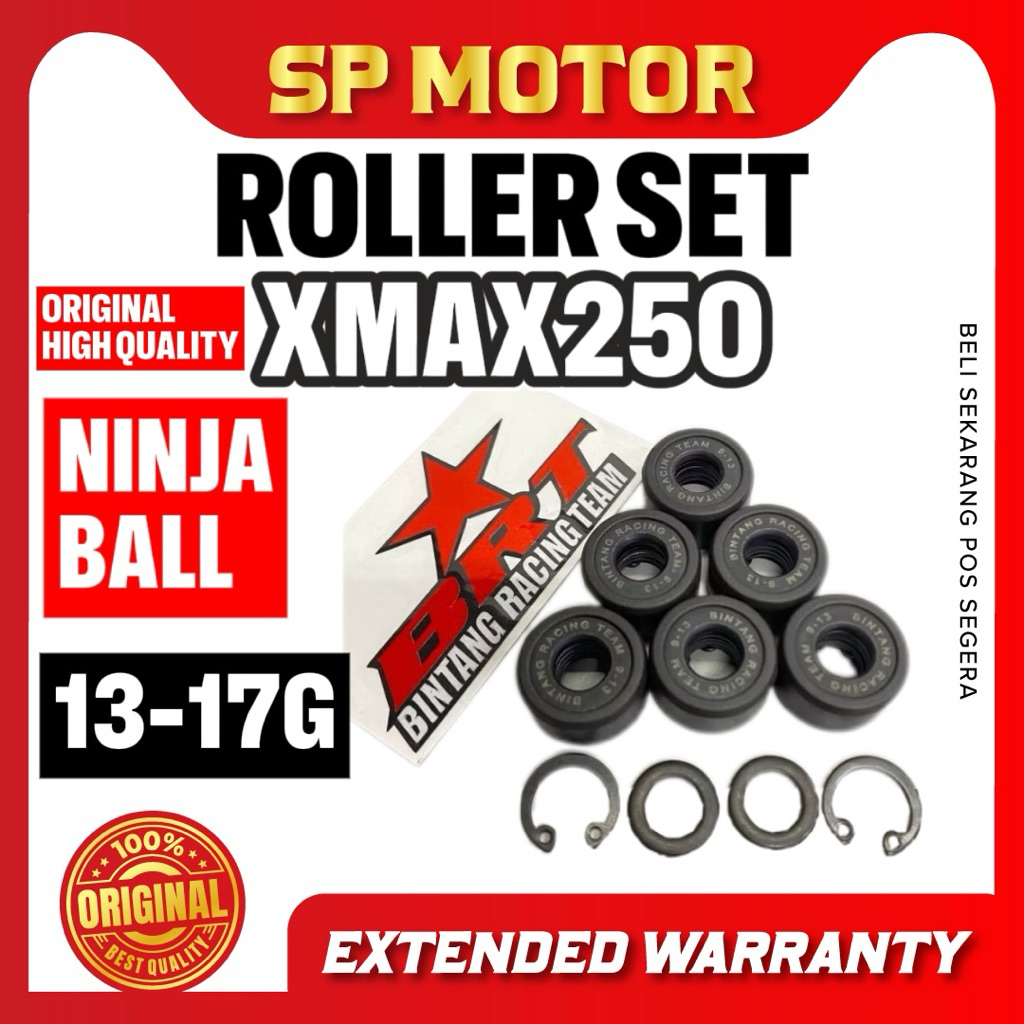 BRT RACING XMAX 250 / XMAX 300 Super Roller Ninja Ball BRT PULLEY ROLLER