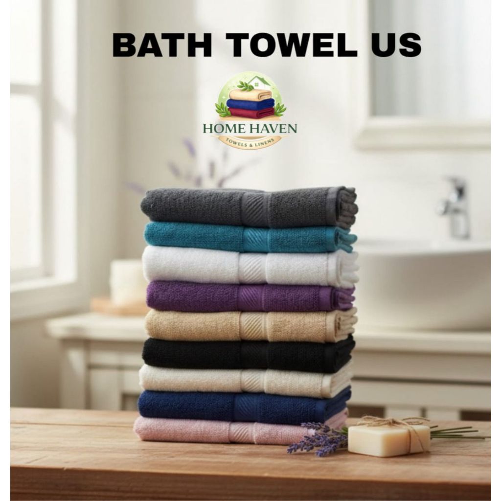 ผ้าเช็ดตัว US - 60x120 ซม. 500GSM 100% แหวนปั่นผ้าฝ้ายผ้าขนหนูดูดซับสูง Bath, Gym & Hotel Spa