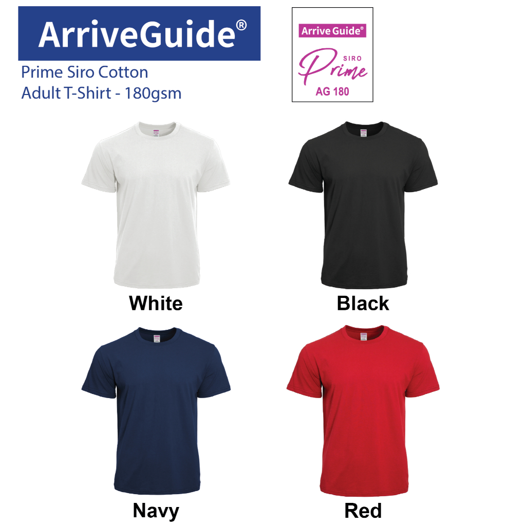 CLUB 28 AG180 5XL เสื้อยืดผ้าฝ้าย 100% พรีเมี่ยม 180gsm