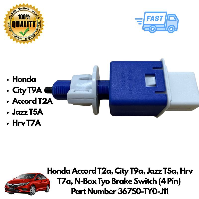 Honda Accord T2a, City T9a, Jazz T5a, Hrv T7a, N-Box Tyo สวิตช์เบรก (4 Pin) 36750-TY0-J11