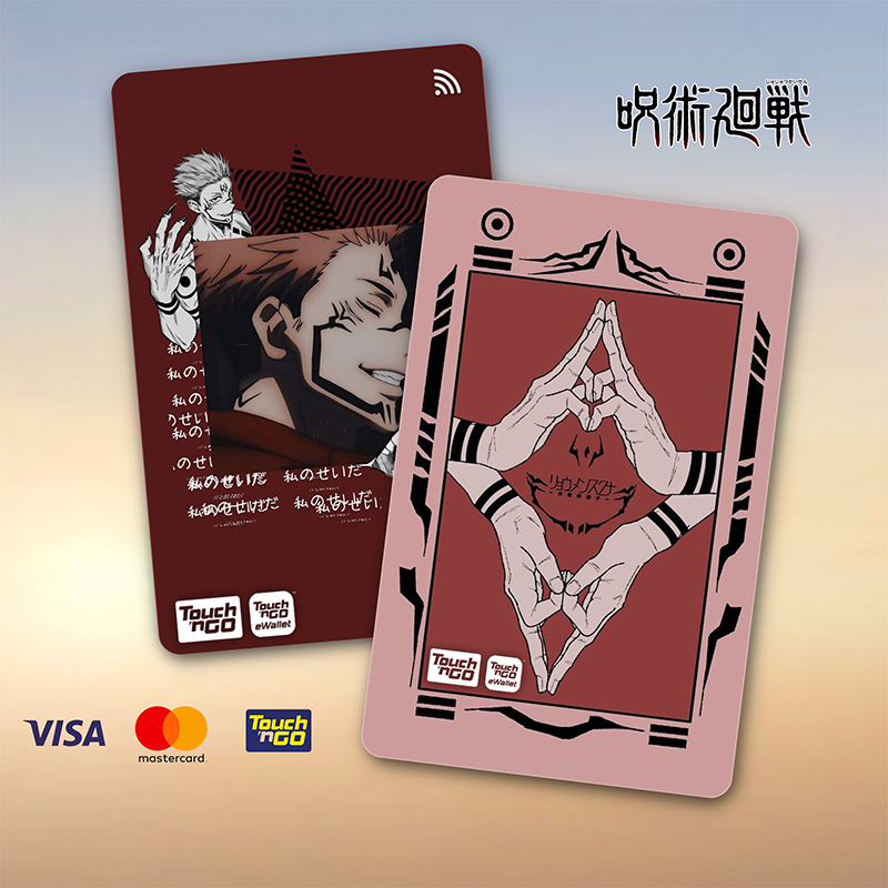 SUKUNA JUJUTSU KAISEN TNG - สัมผัส N GO สติ๊กเกอร์ SPIDERMAN CARD / ปกสติ๊กเกอร์ ATM, การ์ด TNG, การ