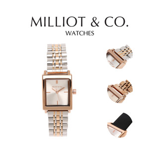 Milliot & Co Sima Rose Gold Leather/Steel Analog Watch