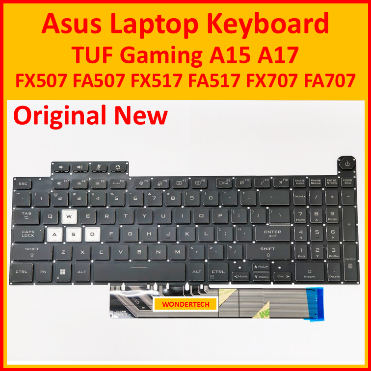 Asus TUF Gaming A15 A17 FX507 FA507 FX517 FA517 FX707 FA707 แป้นพิมพ์แล็ปท็อป