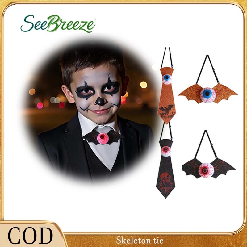 ฮาโลวีน Gothic Skull Dasi Tengkorak, Gold Accent Non-ทอเนคไทแวมไพร์คอสเพลย์เครื่องแต่งกาย Prop