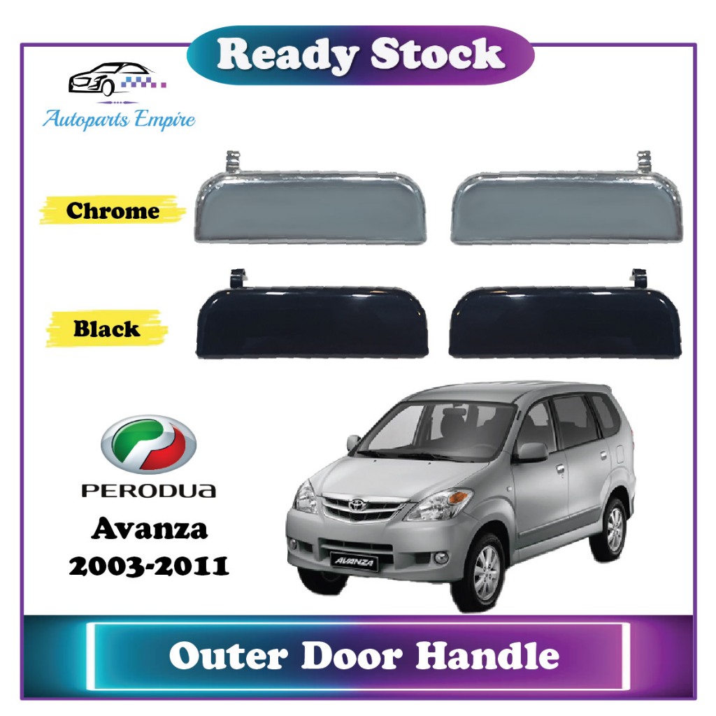 Toyota Avanza  Chrome / Black มือจับประตูด้านนอก