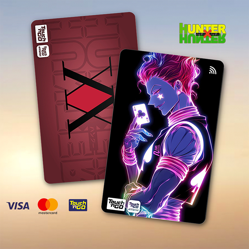 HUNTER  HUNTER HISOKA MOROW TNG - TOUCH N GO STICKER CARD / ฝาครอบสติ๊กเกอร์ ATM, การ์ด TNG, การ์ด A